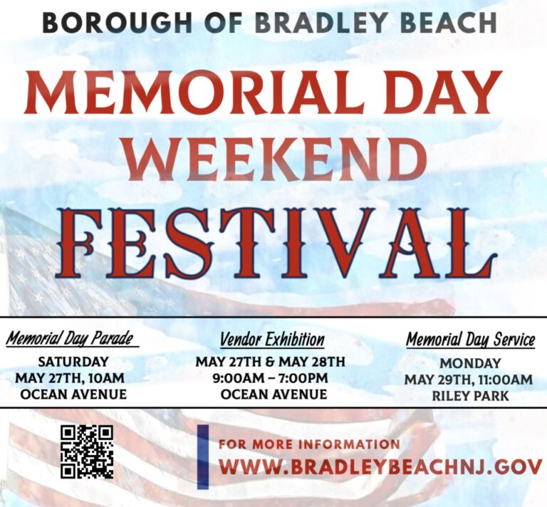 Borough Of Bradley Beach Memorial Day Weekend Festival May 2729, 2023
